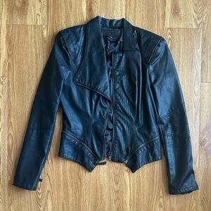 Women's Black Leather Jacket